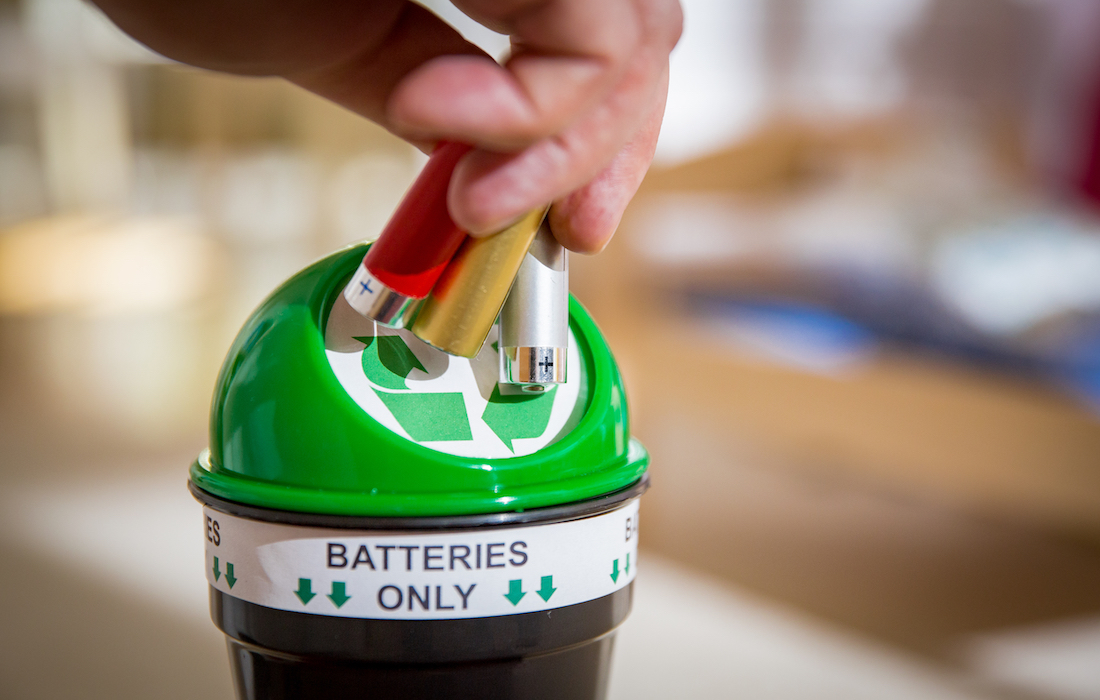 Batteries should be recycled or tossed